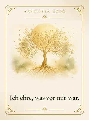 Ich ehre, was vor mir war.