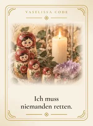 Ich muss niemanden retten.