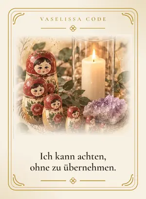 Ich kann achten, ohne zu übernehmen.