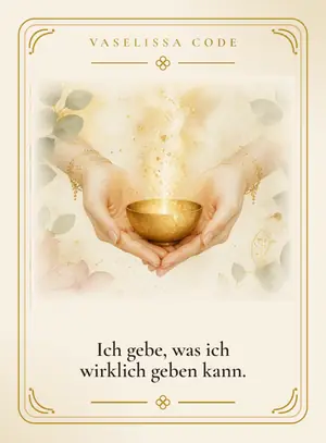 Ich gebe, was ich wirklich geben kann.