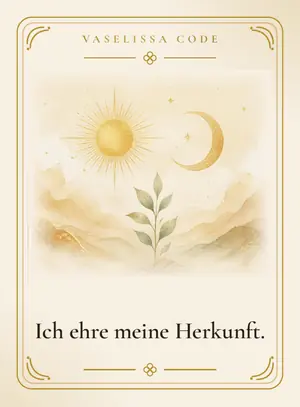 Ich ehre meine Herkunft.
