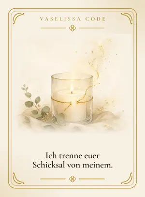 Ich trenne euer Schicksal von meinem.