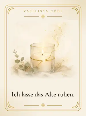 Ich lasse das Alte ruhen.