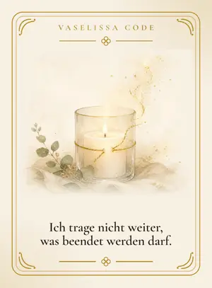 Ich trage nicht weiter, was beendet werden darf.