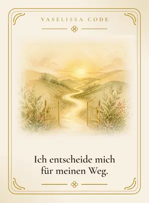 Ich entscheide mich für meinen Weg.